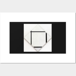 Tableau I Lozenge with Four Lines and Gray by Mondrian Posters and Art